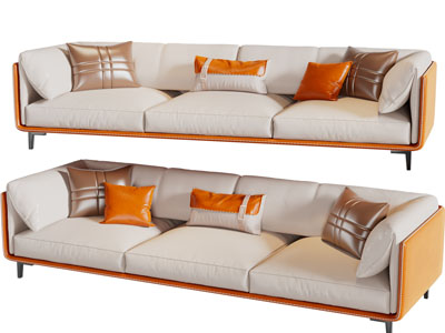 现代多人沙发3d模型 现代多人沙发