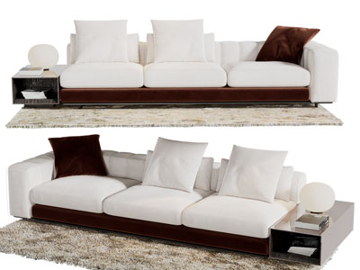 现代多人沙发3d模型 现代多人沙发