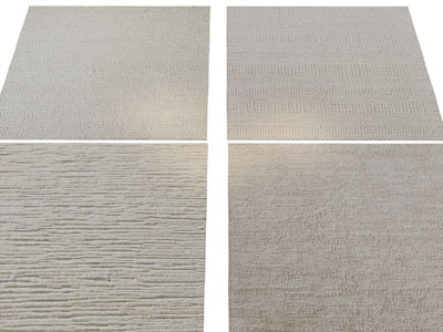 现代长方形地毯3d模型 现代长方形地毯