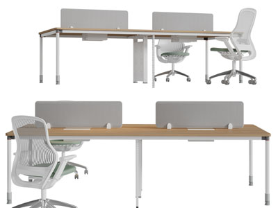 现代办公桌椅组合