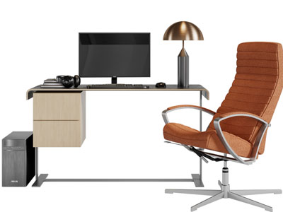 现代电脑桌、书桌椅组合