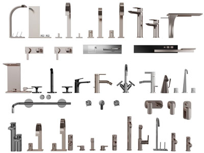 现代不锈钢水龙头3d模型 现代不锈钢水龙头