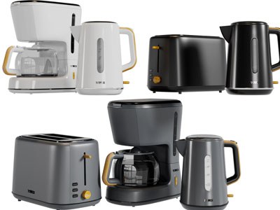 现代咖啡机、热水壶厨房电器