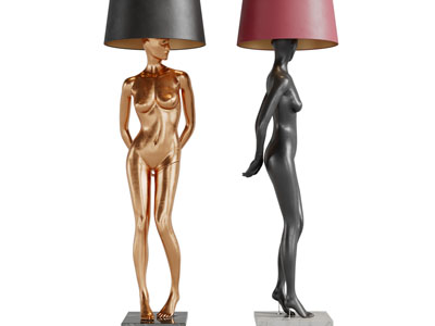 现代人物雕塑落地灯
