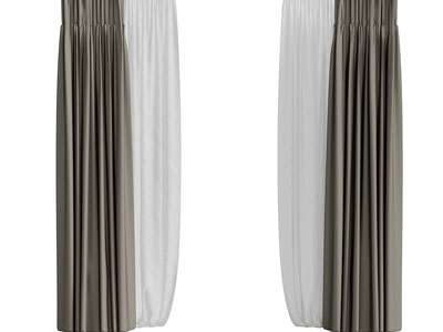 现代窗纱窗帘3d模型 现代窗纱窗帘