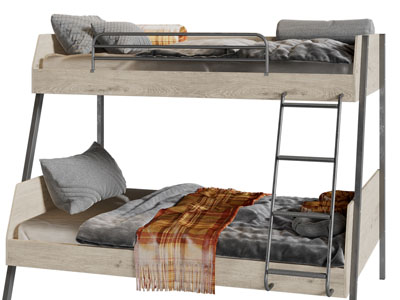 后现代实木上下床