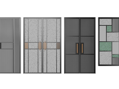 现代玻璃推拉门