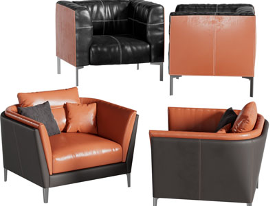 现代单人沙发3d模型 现代单人沙发