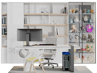 现代书桌椅组合