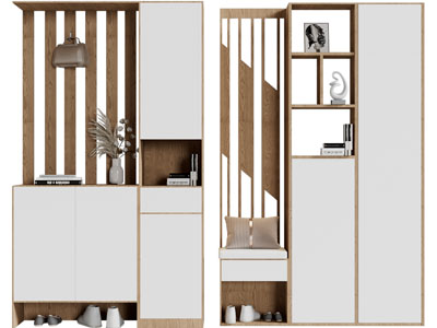 北欧实木玄关装饰鞋柜