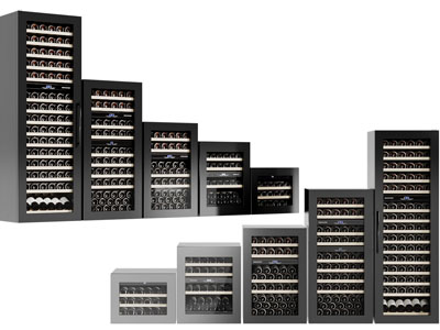 现代错层玻璃柜门的保鲜酒柜