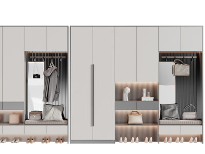 现代玄关装饰鞋柜