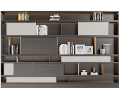 新中式错落开放的装饰柜