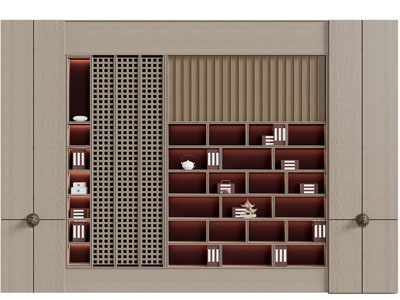 侘寂风装饰书柜