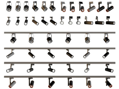 现代筒灯射灯、轨道灯