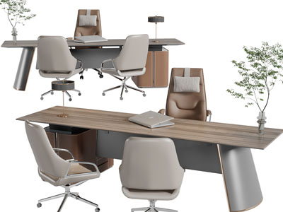 现代实木老板台、老板桌