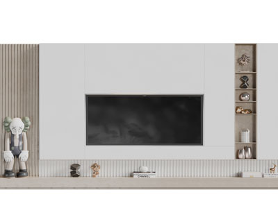 现代电视背景墙3d模型 现代电视背景墙