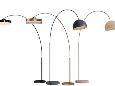 现代弯度支架的落地灯