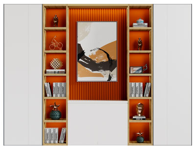 现代撞色装饰柜