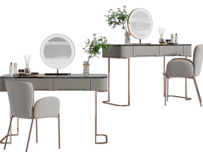现代轻奢化妆、梳妆台