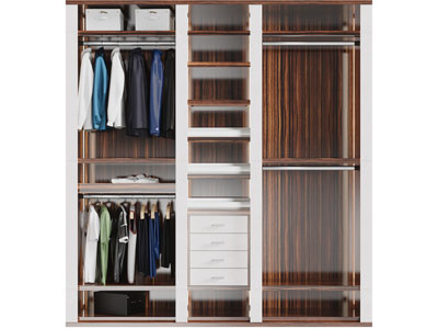 现代开放式衣柜3d模型 现代开放式衣柜