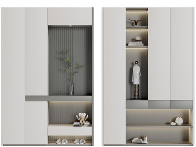 新中式玄关装饰鞋柜