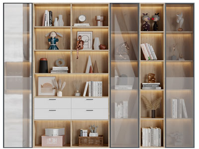 侘寂风实木装饰柜