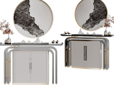 新中式玄关柜、边柜