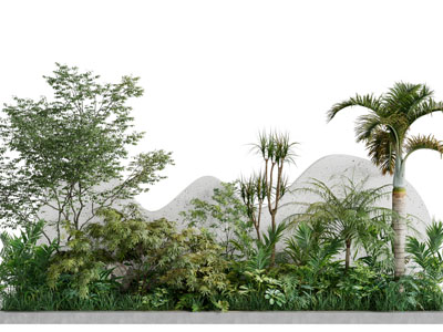 现代植物山脉景观园艺小品