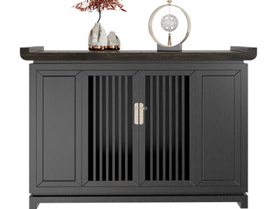 新中式实木玄关柜、边柜