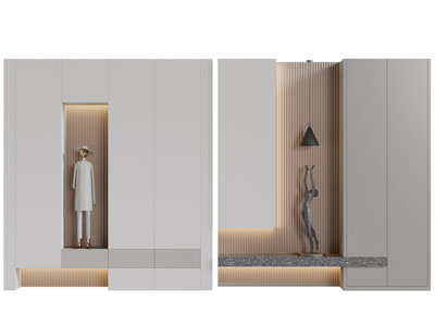 现代玄关装饰鞋柜