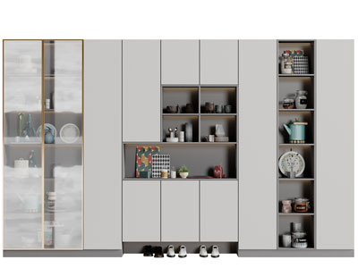 现代玄关装饰鞋柜