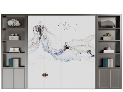 新中式装饰书柜