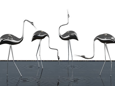 新中式仙鹤景观园艺小品