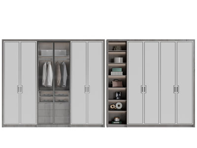 新中式衣柜3d模型 新中式衣柜