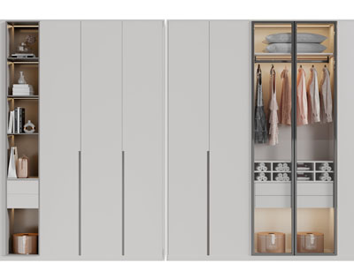 现代装饰衣柜3d模型 现代装饰衣柜