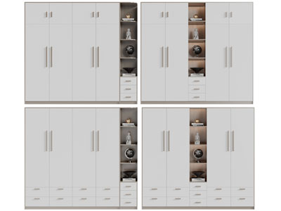 北欧衣柜3d模型 北欧衣柜