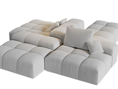 现代拼接多人沙发3d模型 现代拼接多人沙发