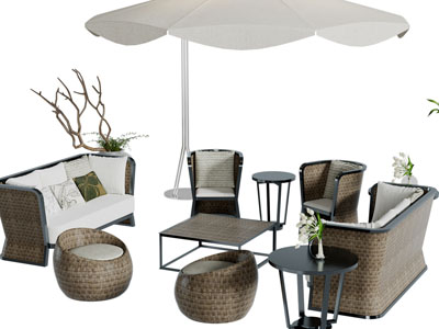 东南亚户外组合沙发