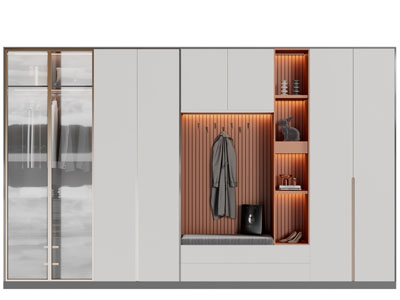 现代带卡座的衣柜3d模型 现代带卡座的衣柜