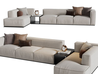 现代转角多人沙发3d模型 现代转角多人沙发