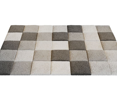 现代长方形拼接方格地毯3d模型 现代长方形拼接方格地毯