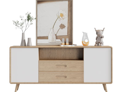 日式实木玄关柜、边柜