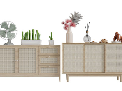 侘寂风玄关柜、边柜