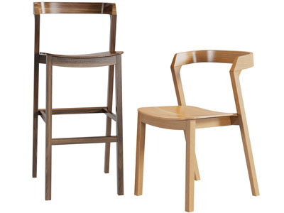 现代实木吧椅、休闲椅子