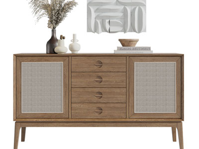 北欧实木玄关柜、边柜