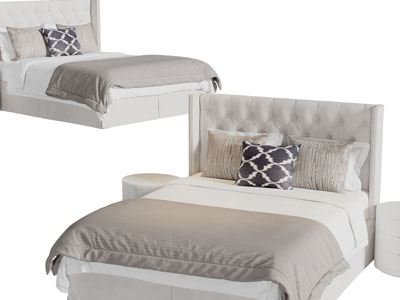 简欧布艺双人床