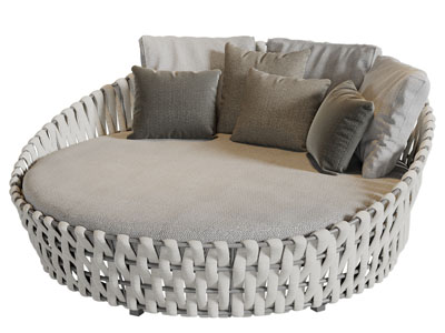 现代圆形户外休闲沙发3d模型 现代圆形户外休闲沙发