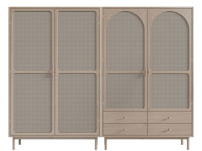 侘寂风衣柜3d模型 侘寂风衣柜