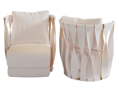 现代轻奢单人沙发3d模型 现代轻奢单人沙发